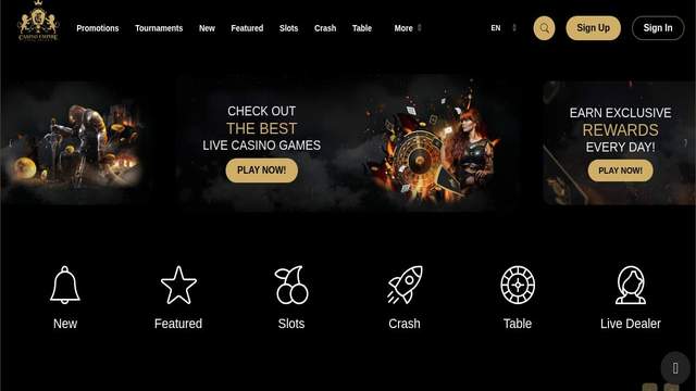 CasinoEmpire casino screenshot